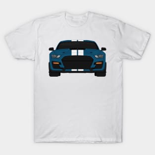 Shelby GT500 2020 Performance-Blue + White Stripes T-Shirt